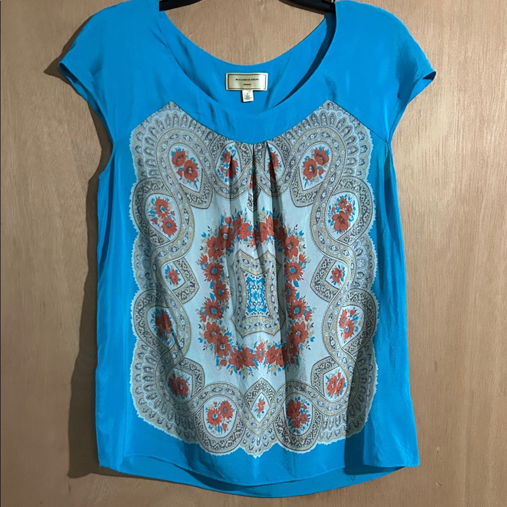 Moulinette Soeurs Blue Paisley Women's Top